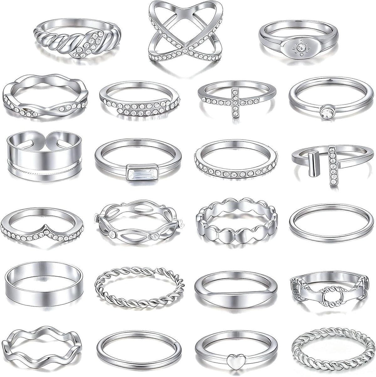 Chunky Knuckle Ring Set