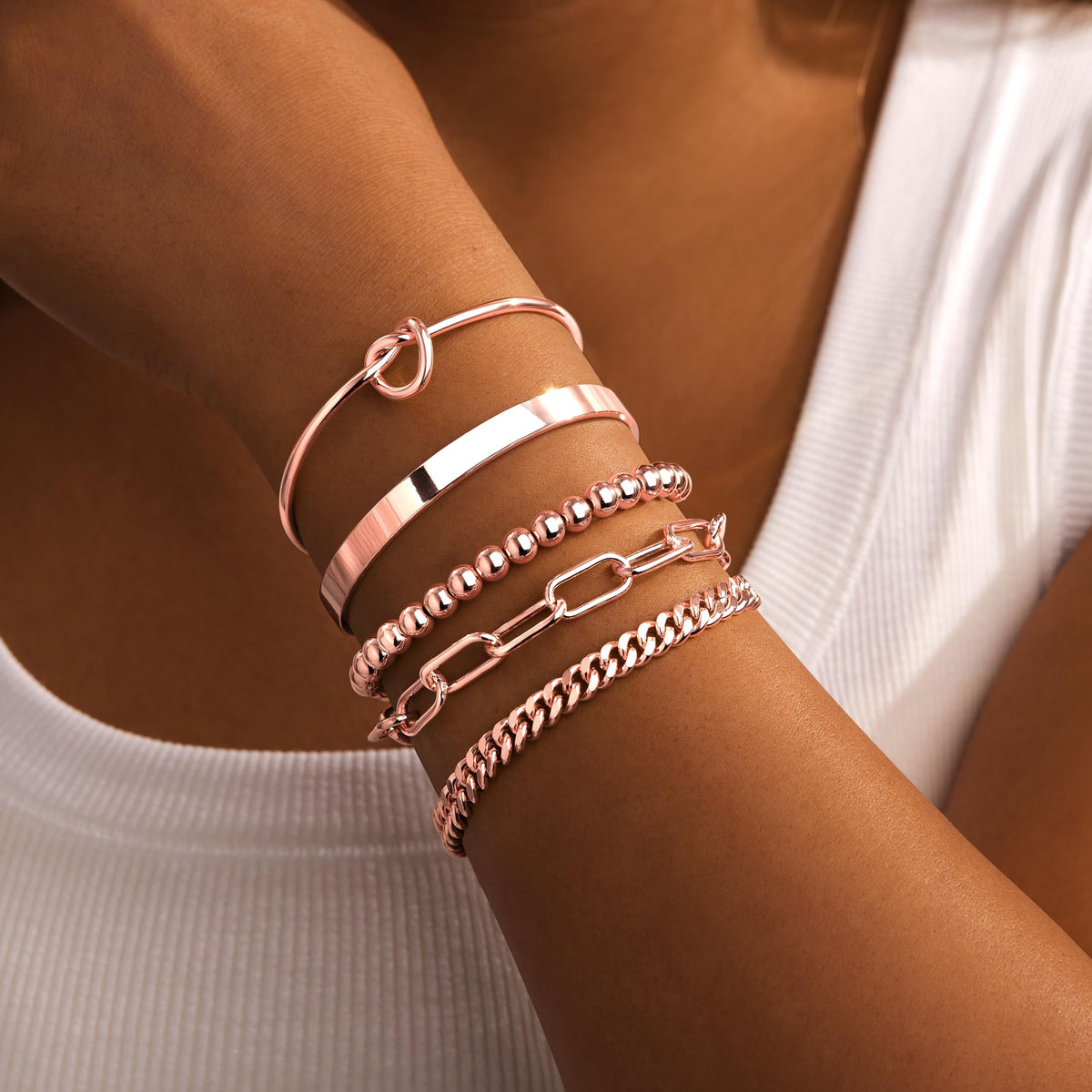 14K Gold Bracelet Set