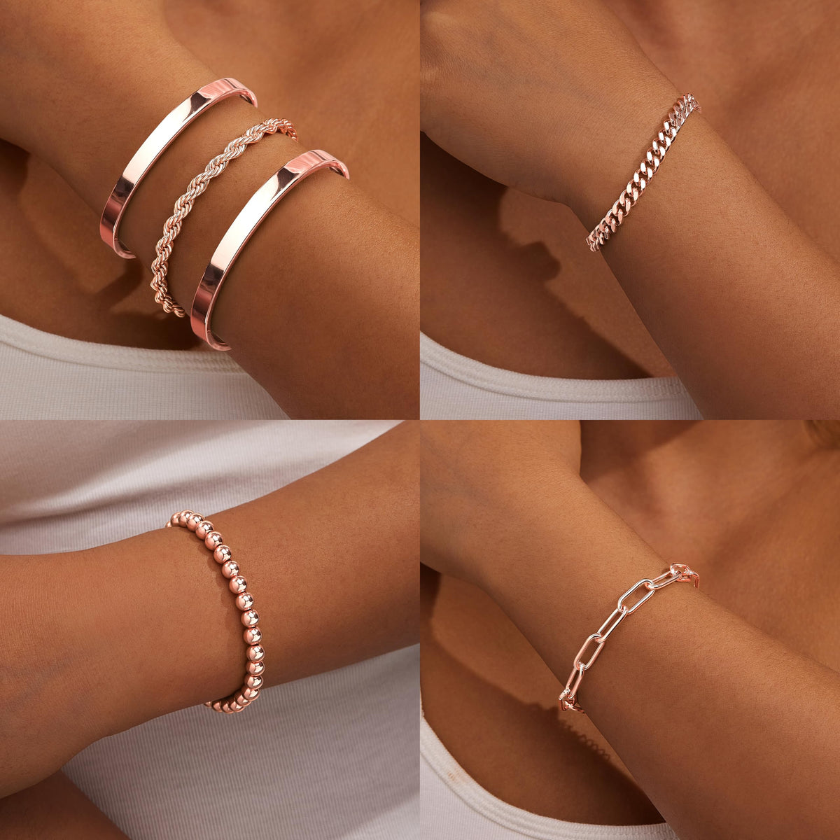 14K Gold Bracelet Set