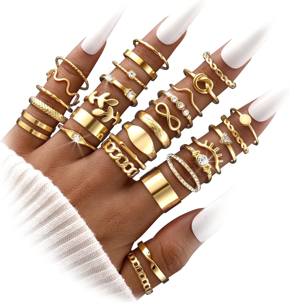 Gold Finger Ring Set