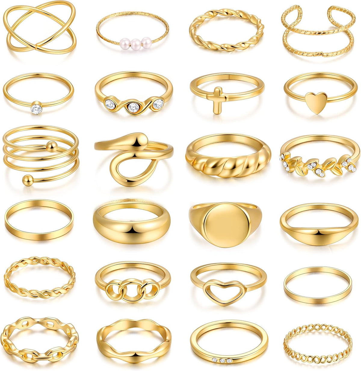 Gold Finger Ring Set