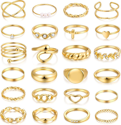 Gold Finger Ring Set