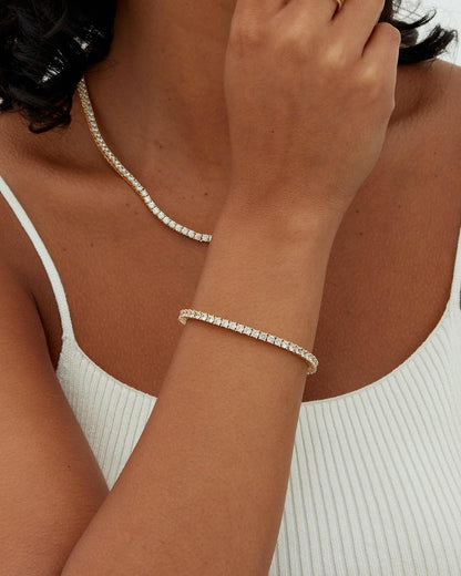 14K Gold Tennis Bracelet