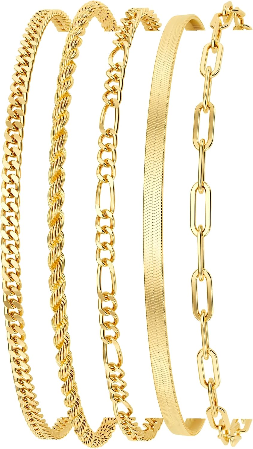 Dainty Gold Bracelet Set