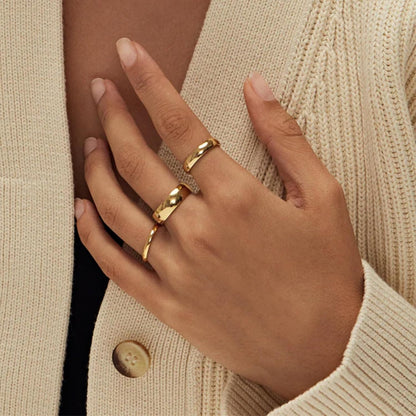 Gold Knuckle Ring Set