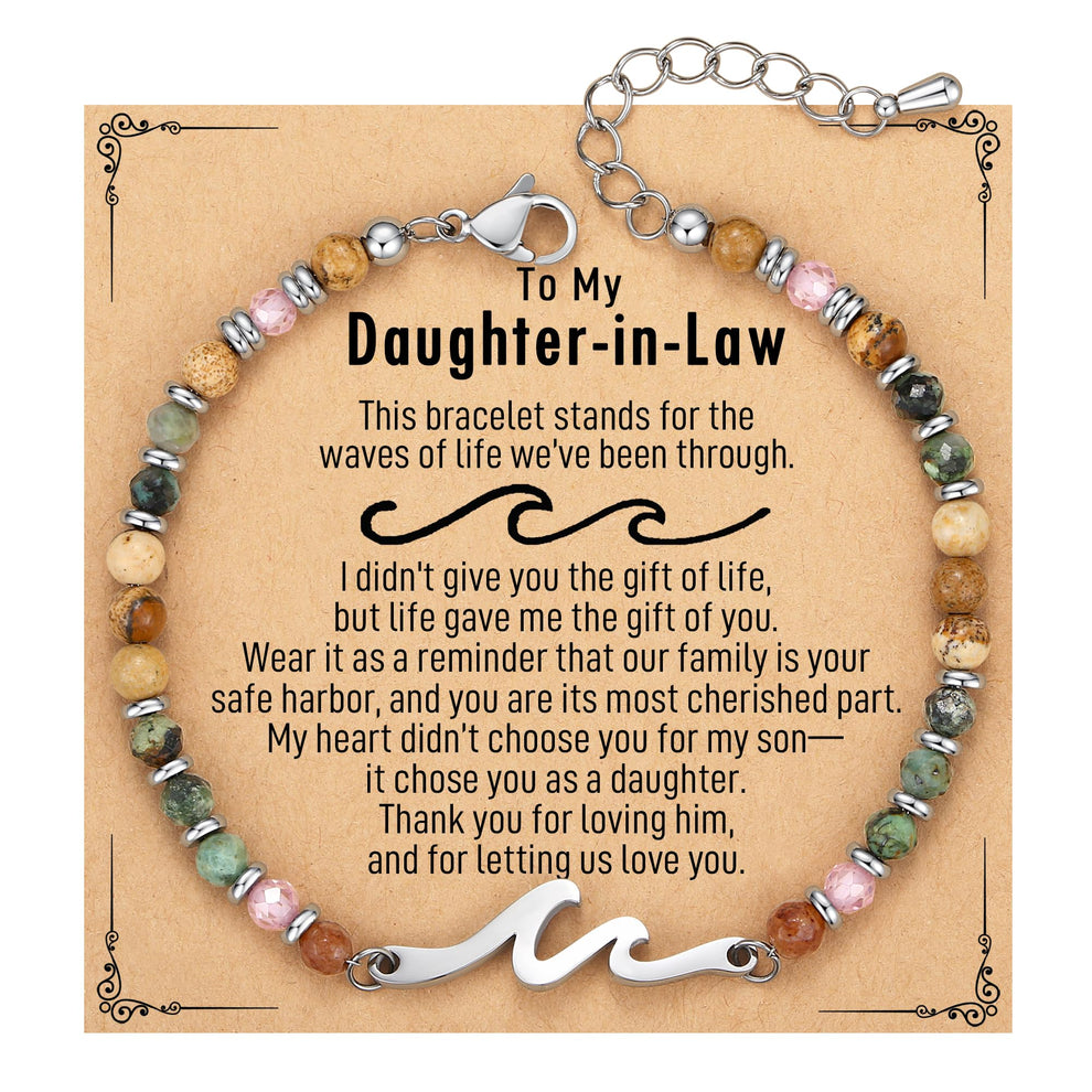 TONY & SANDY Friend Gifts for Women, Unique Birthday Gifts for Women, Sister Gift from Sister, Wave Bracelet, Christmas Graduation Mothers Day Gift for Her, Bestie Friendship Bracelets