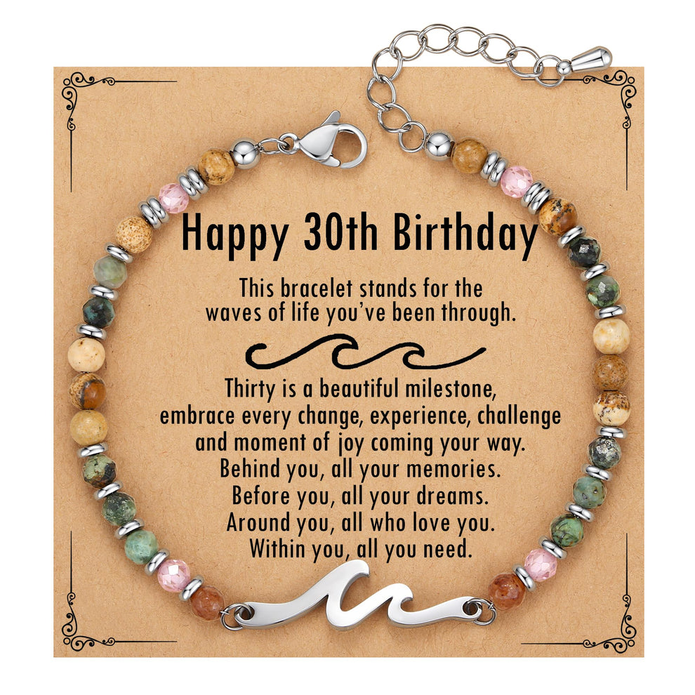 TONY & SANDY Friend Gifts for Women, Unique Birthday Gifts for Women, Sister Gift from Sister, Wave Bracelet, Christmas Graduation Mothers Day Gift for Her, Bestie Friendship Bracelets