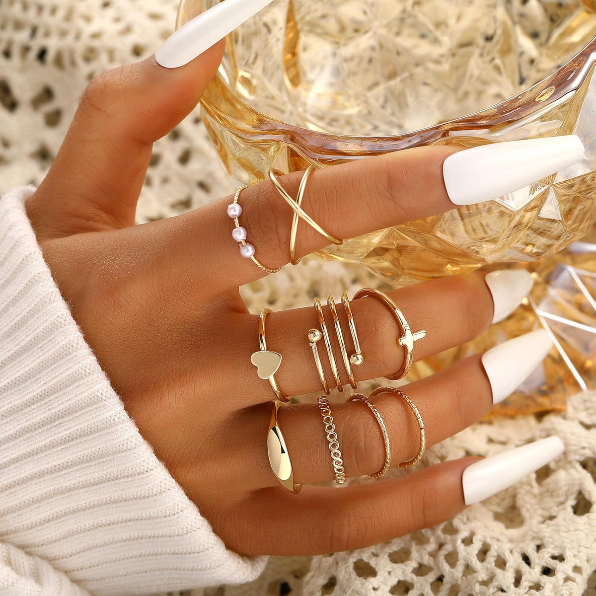 Gold Finger Ring Set