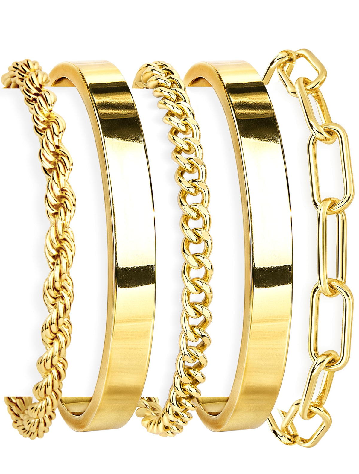 14K Gold Bracelet Set