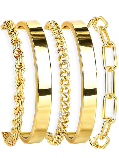 14K Gold Bracelet Set