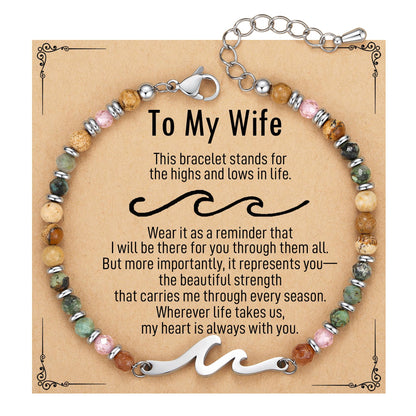 TONY & SANDY Friend Gifts for Women, Unique Birthday Gifts for Women, Sister Gift from Sister, Wave Bracelet, Christmas Graduation Mothers Day Gift for Her, Bestie Friendship Bracelets