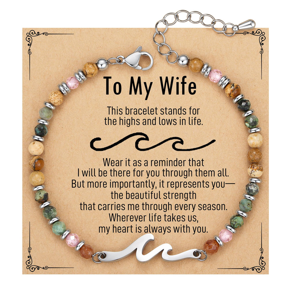 TONY & SANDY Friend Gifts for Women, Unique Birthday Gifts for Women, Sister Gift from Sister, Wave Bracelet, Christmas Graduation Mothers Day Gift for Her, Bestie Friendship Bracelets