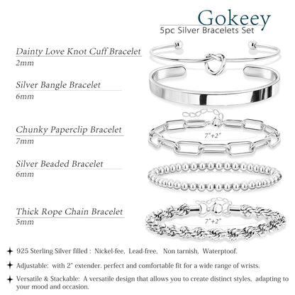 14K Gold Bracelet Set