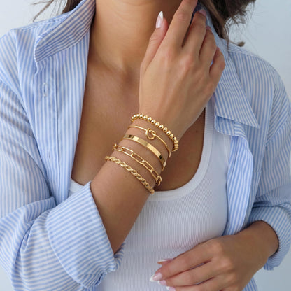 14K Gold Bracelet Set