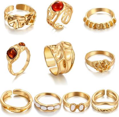 Chunky Knuckle Ring Set