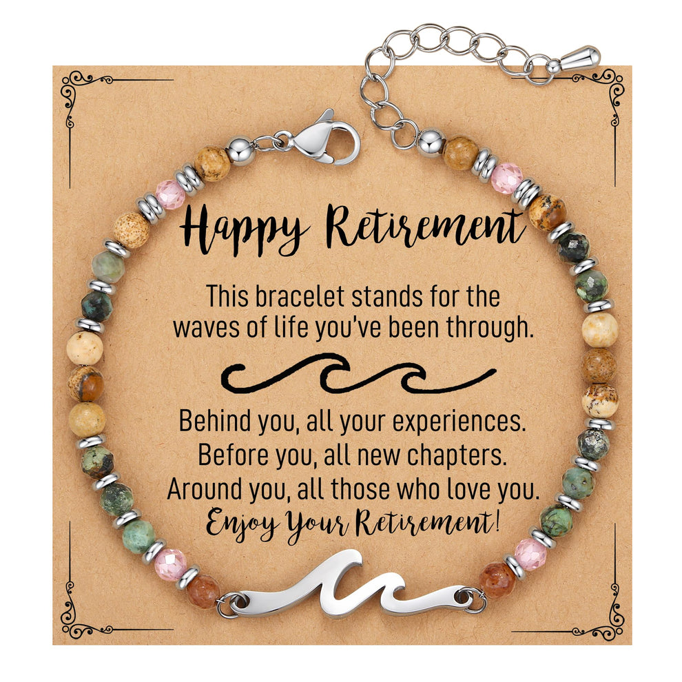 TONY & SANDY Friend Gifts for Women, Unique Birthday Gifts for Women, Sister Gift from Sister, Wave Bracelet, Christmas Graduation Mothers Day Gift for Her, Bestie Friendship Bracelets