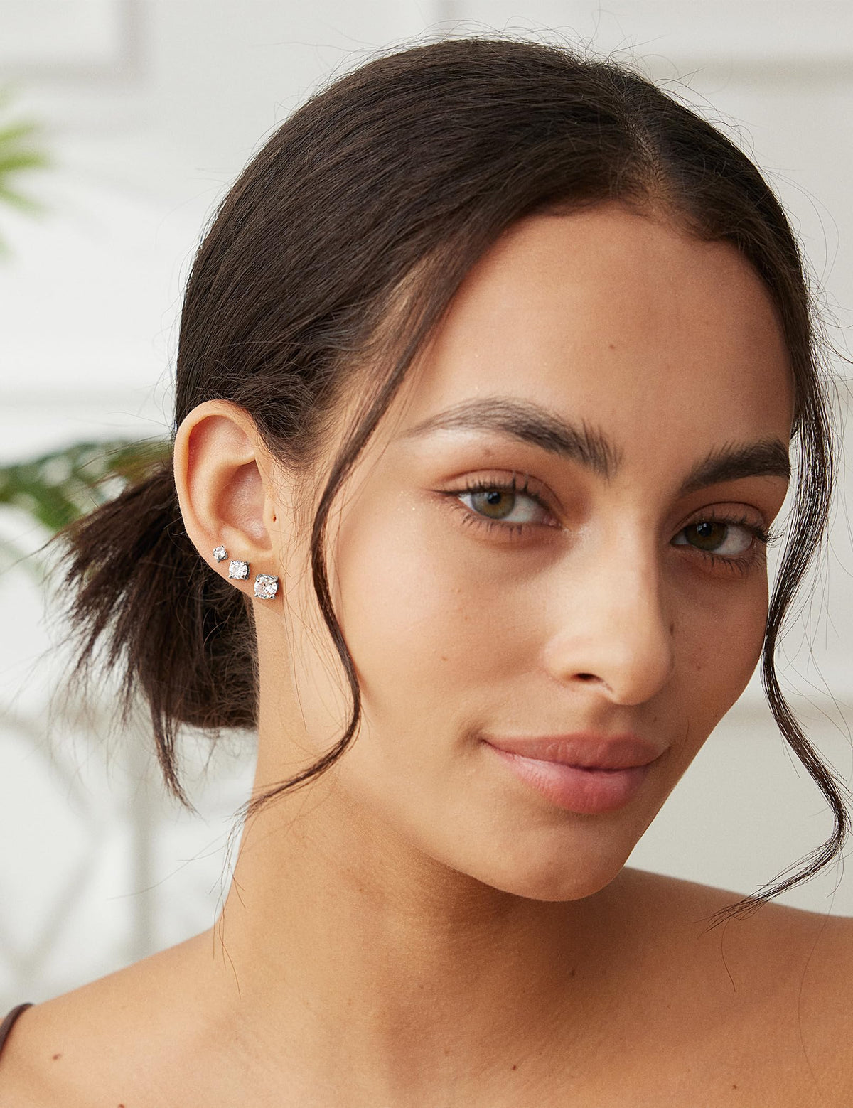 6 Pairs CZ Stud Earrings Set