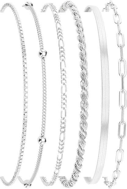 Dainty Gold Bracelet Set