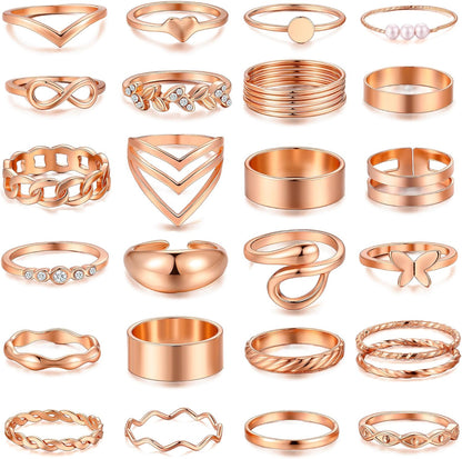 Chunky Knuckle Ring Set