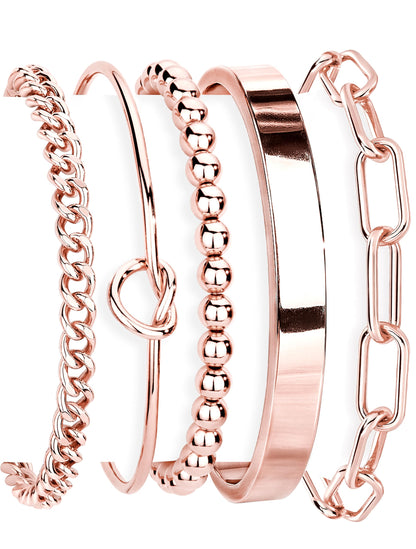 14K Gold Bracelet Set