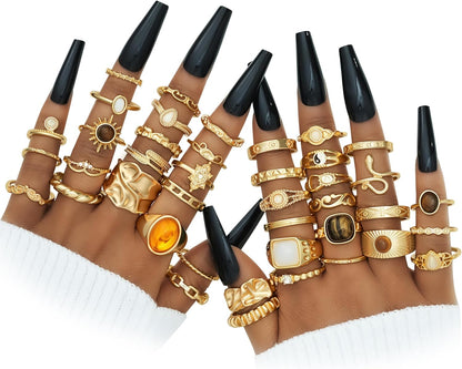 Boho Knuckle Ring Set