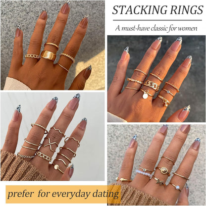 Boho Knuckle Ring Set