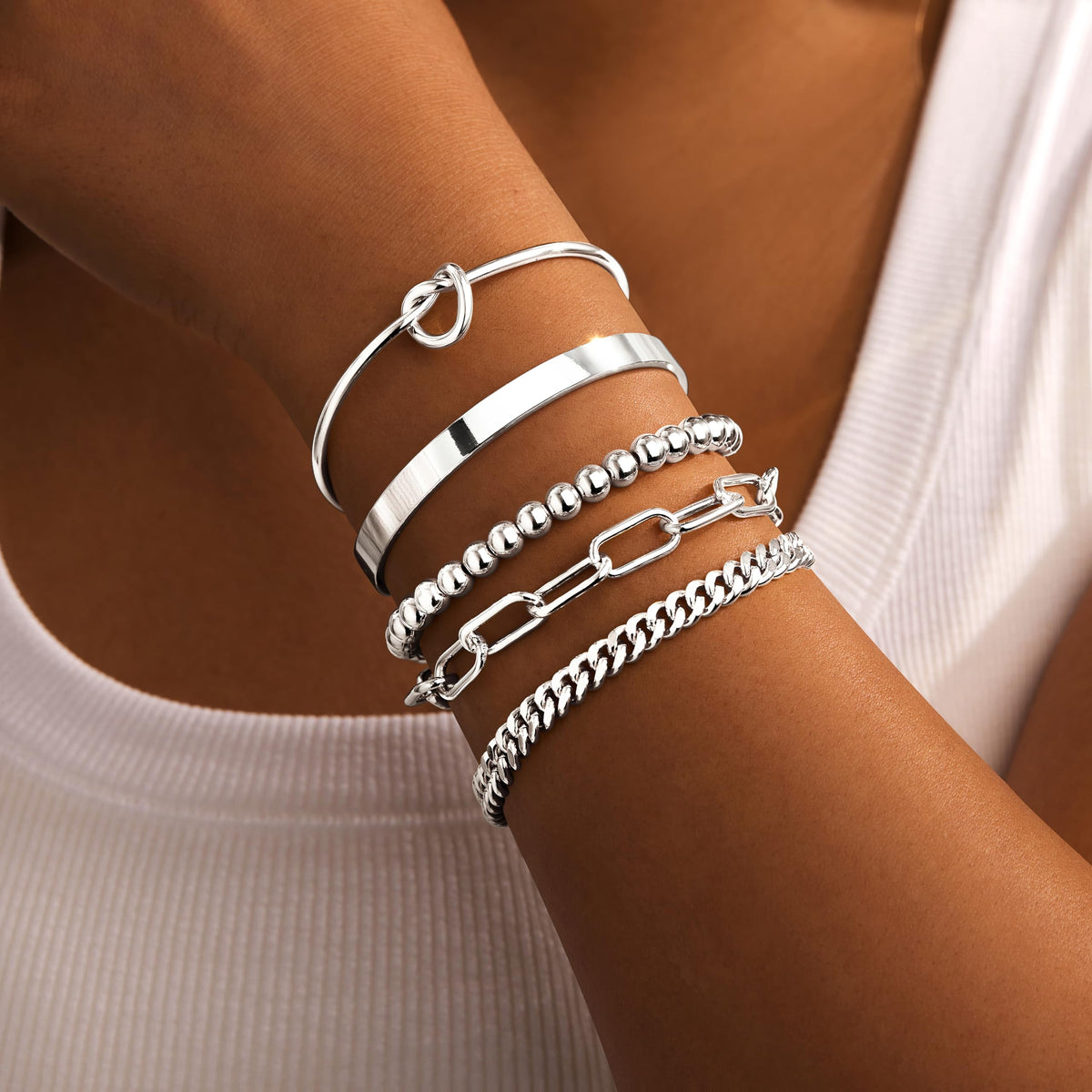 14K Gold Bracelet Set