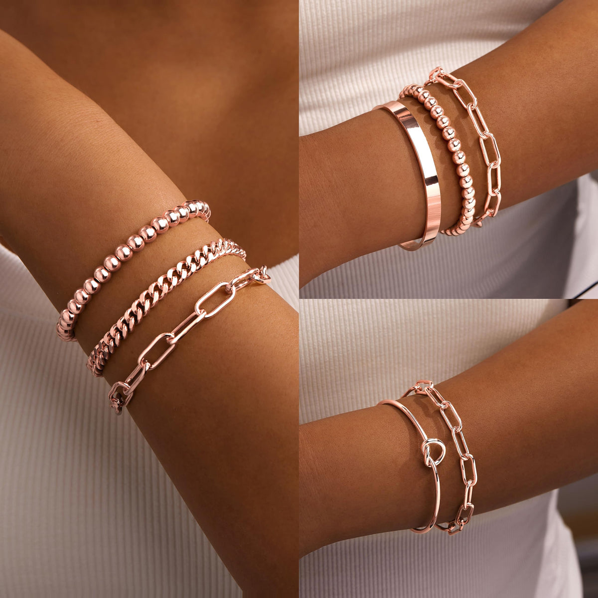 14K Gold Bracelet Set