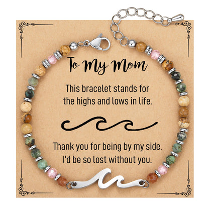 TONY & SANDY Friend Gifts for Women, Unique Birthday Gifts for Women, Sister Gift from Sister, Wave Bracelet, Christmas Graduation Mothers Day Gift for Her, Bestie Friendship Bracelets