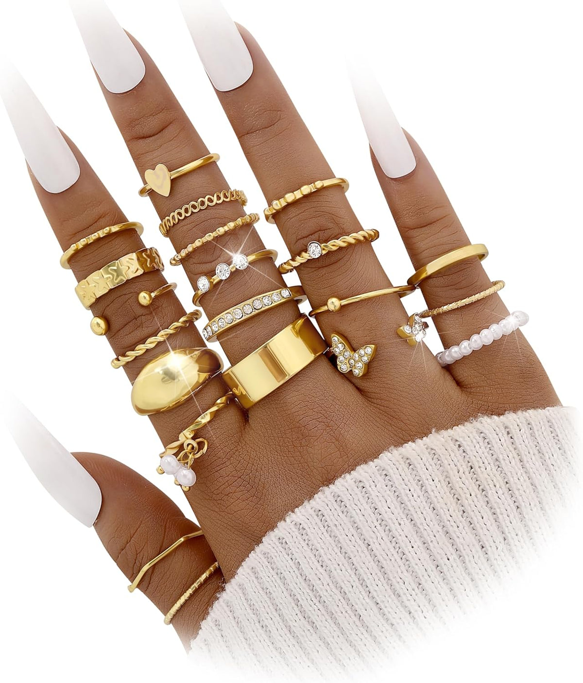 Gold Finger Ring Set