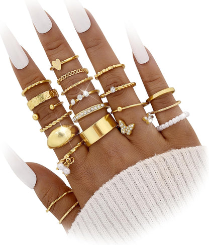 Gold Finger Ring Set