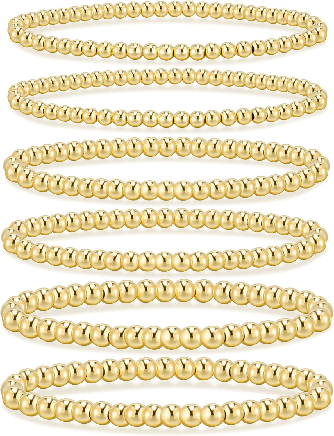 14K Gold Beaded Bracelet Set