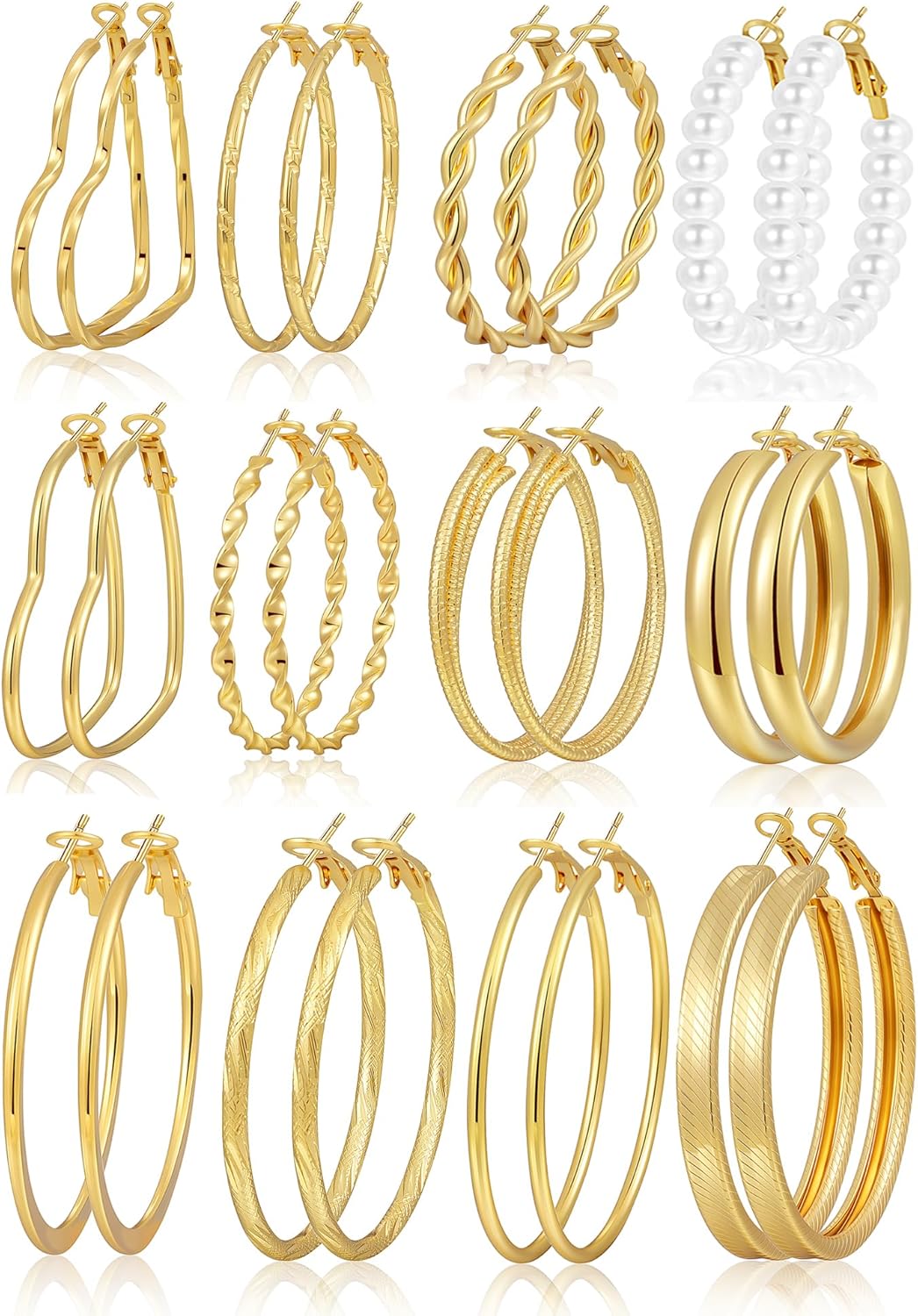 Chunky Gold Hoop Earrings