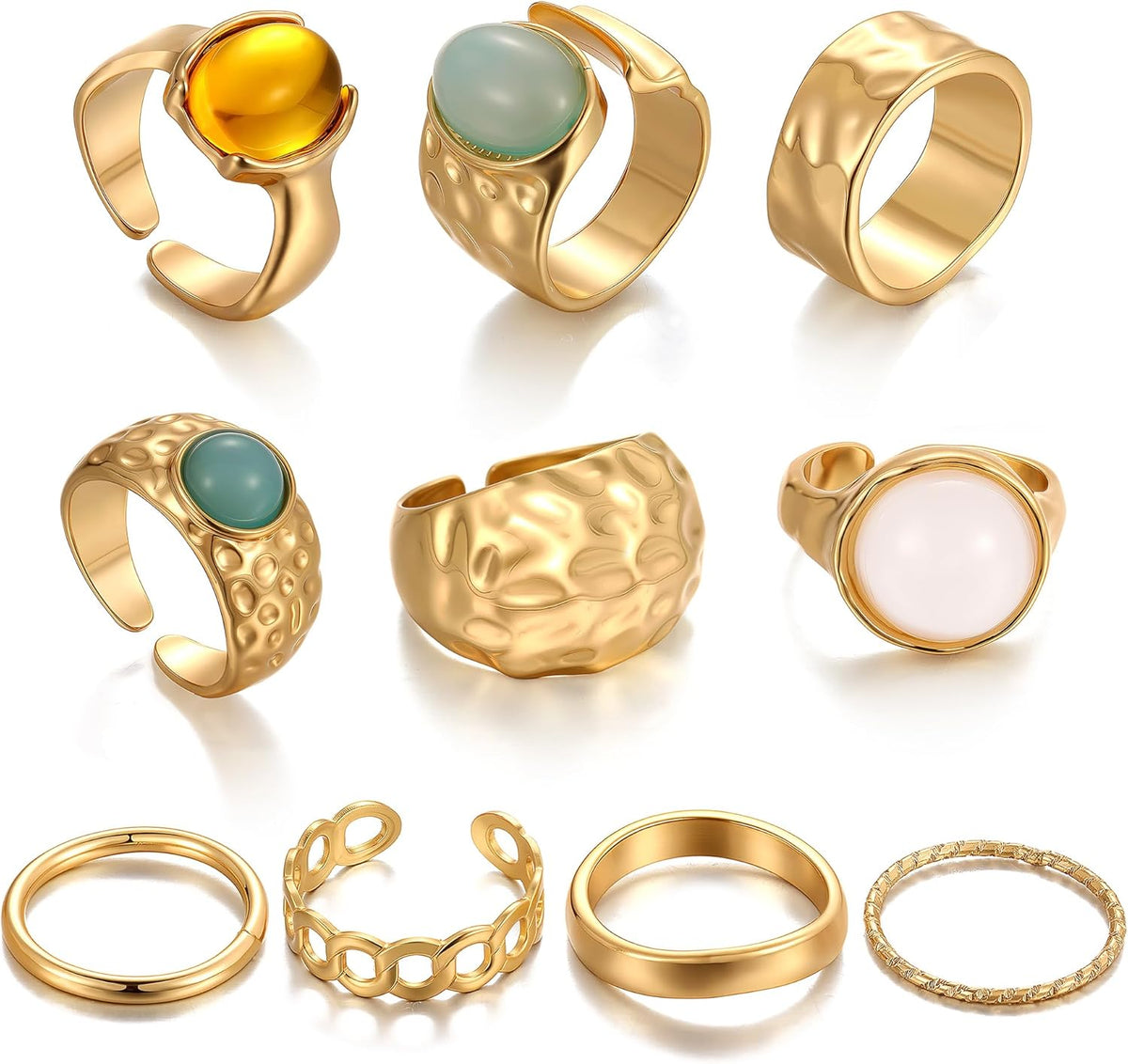 Chunky Knuckle Ring Set