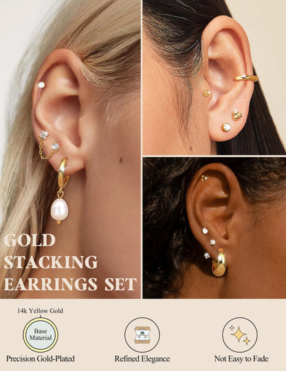 Flat Back Earring Set