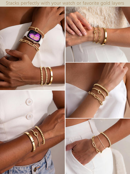 14K Gold Bracelet Set