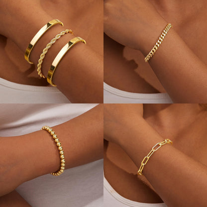 14K Gold Bracelet Set