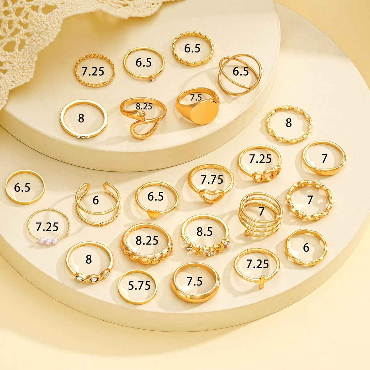 Gold Finger Ring Set