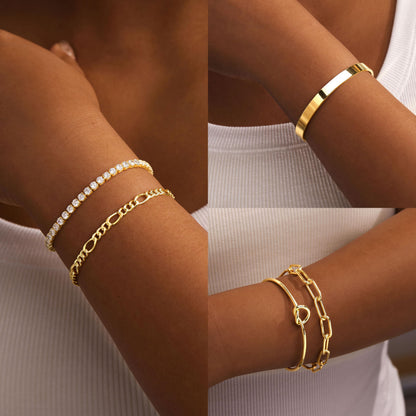 14K Gold Bracelet Set