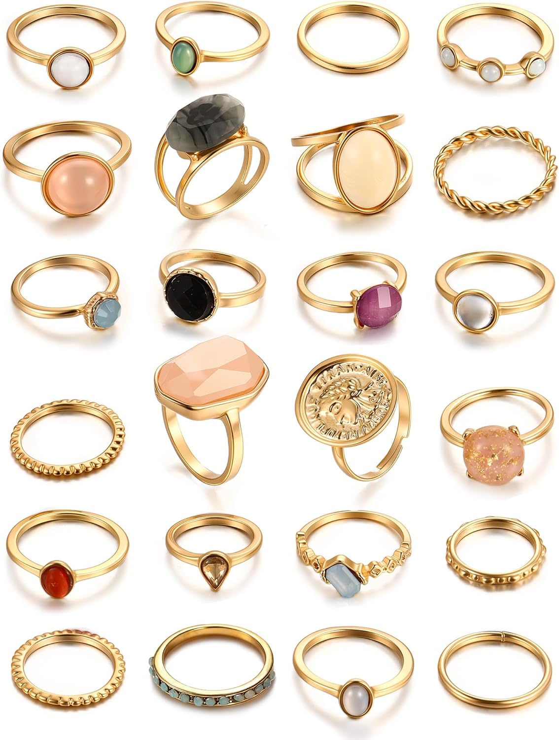 Chunky Knuckle Ring Set