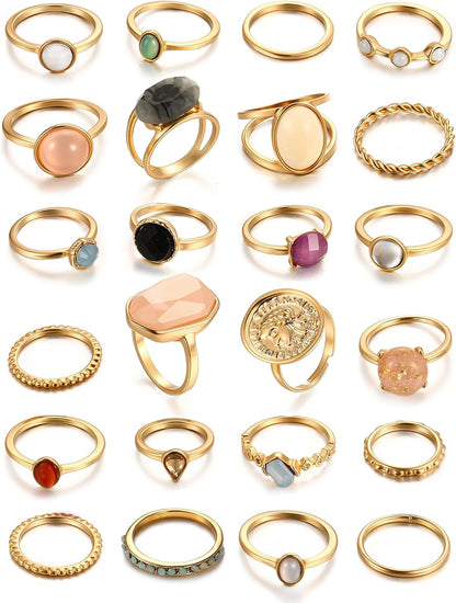 Chunky Knuckle Ring Set