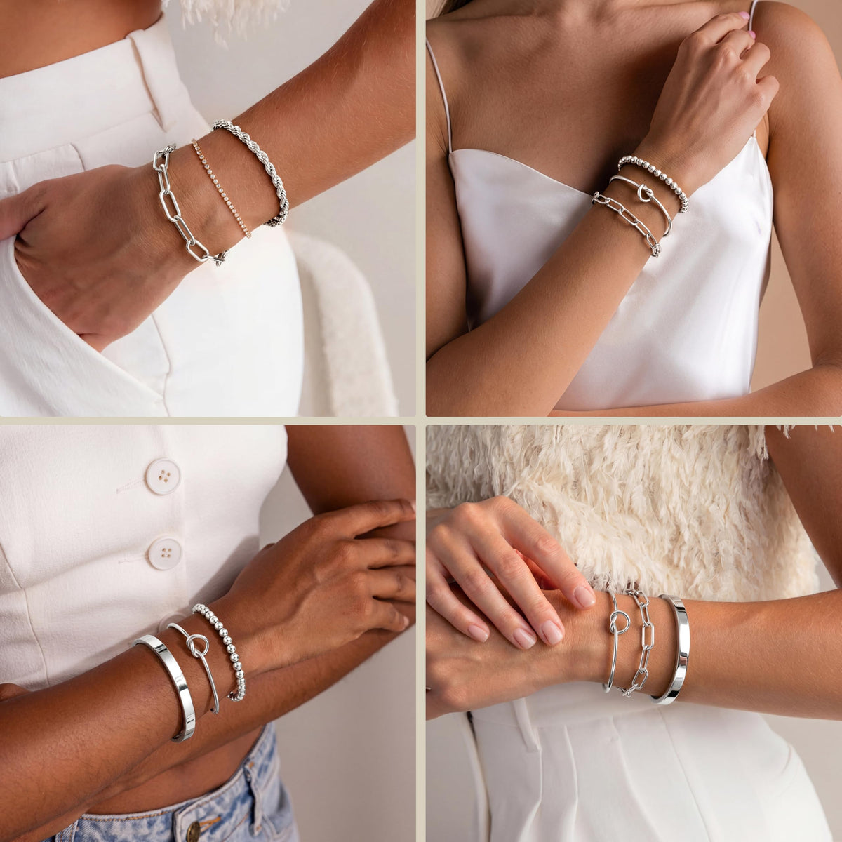 14K Gold Bracelet Set