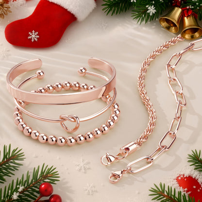 14K Gold Bracelet Set