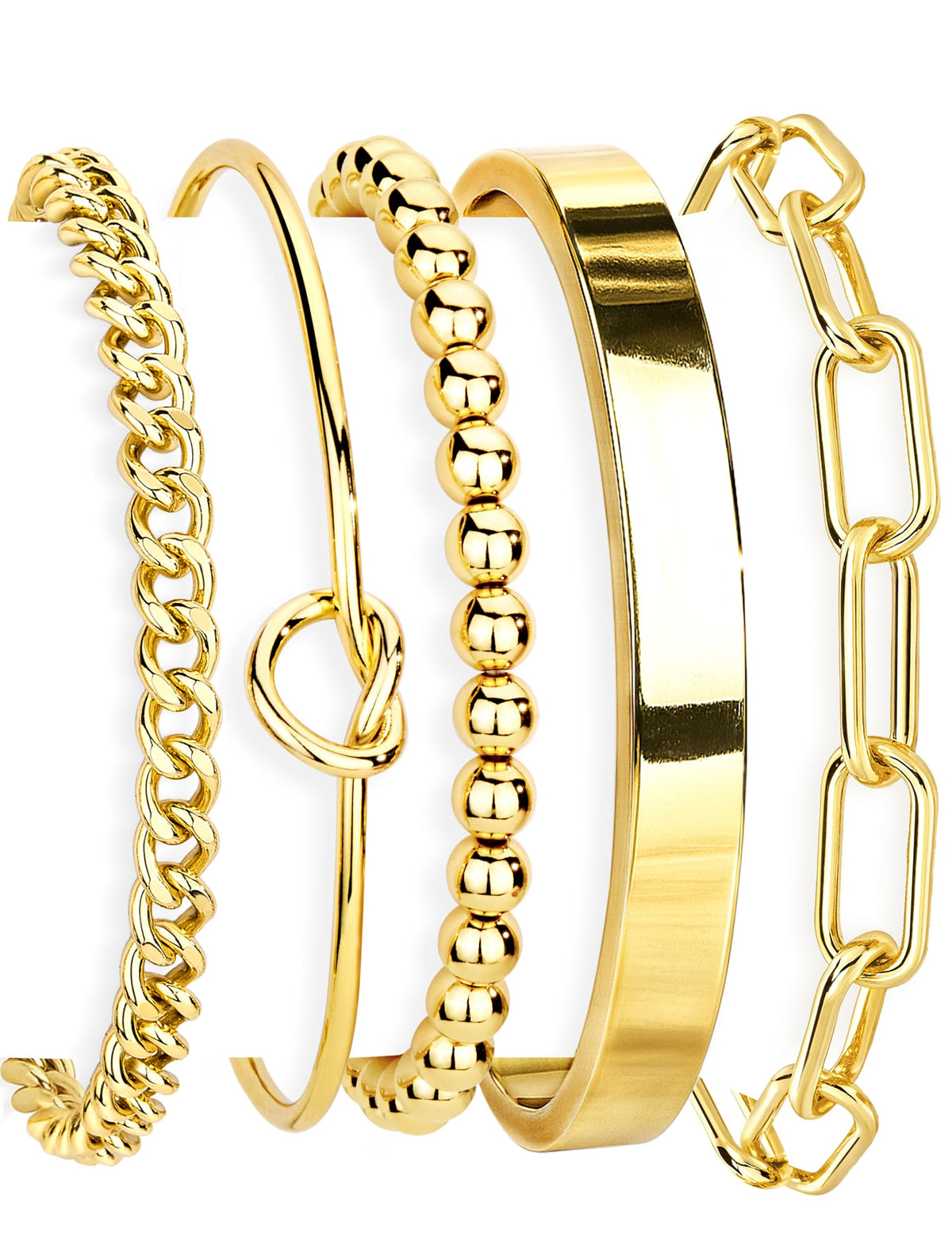 14K Gold Bracelet Set