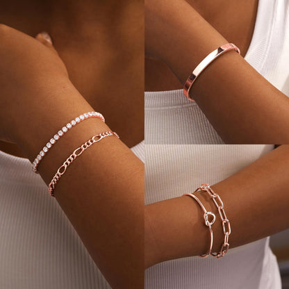 14K Gold Bracelet Set