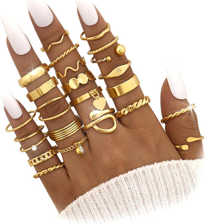 Gold Finger Ring Set