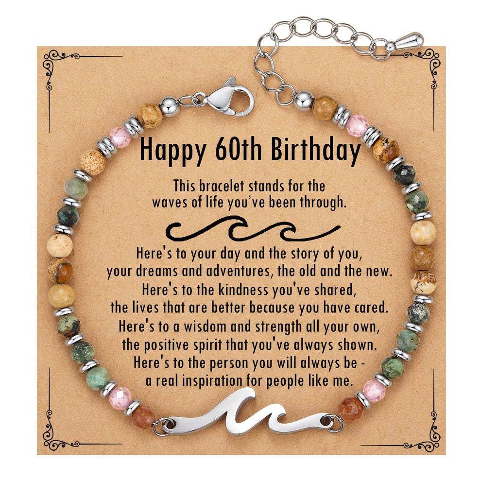 TONY & SANDY Friend Gifts for Women, Unique Birthday Gifts for Women, Sister Gift from Sister, Wave Bracelet, Christmas Graduation Mothers Day Gift for Her, Bestie Friendship Bracelets