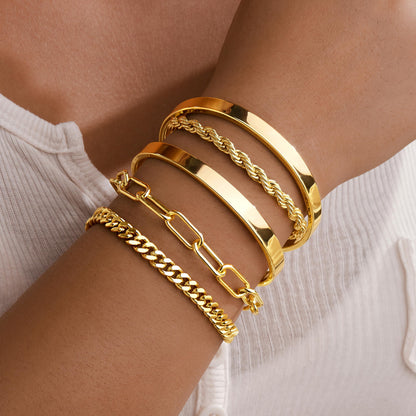 14K Gold Bracelet Set