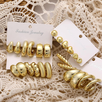 Chunky Gold Hoop Earrings