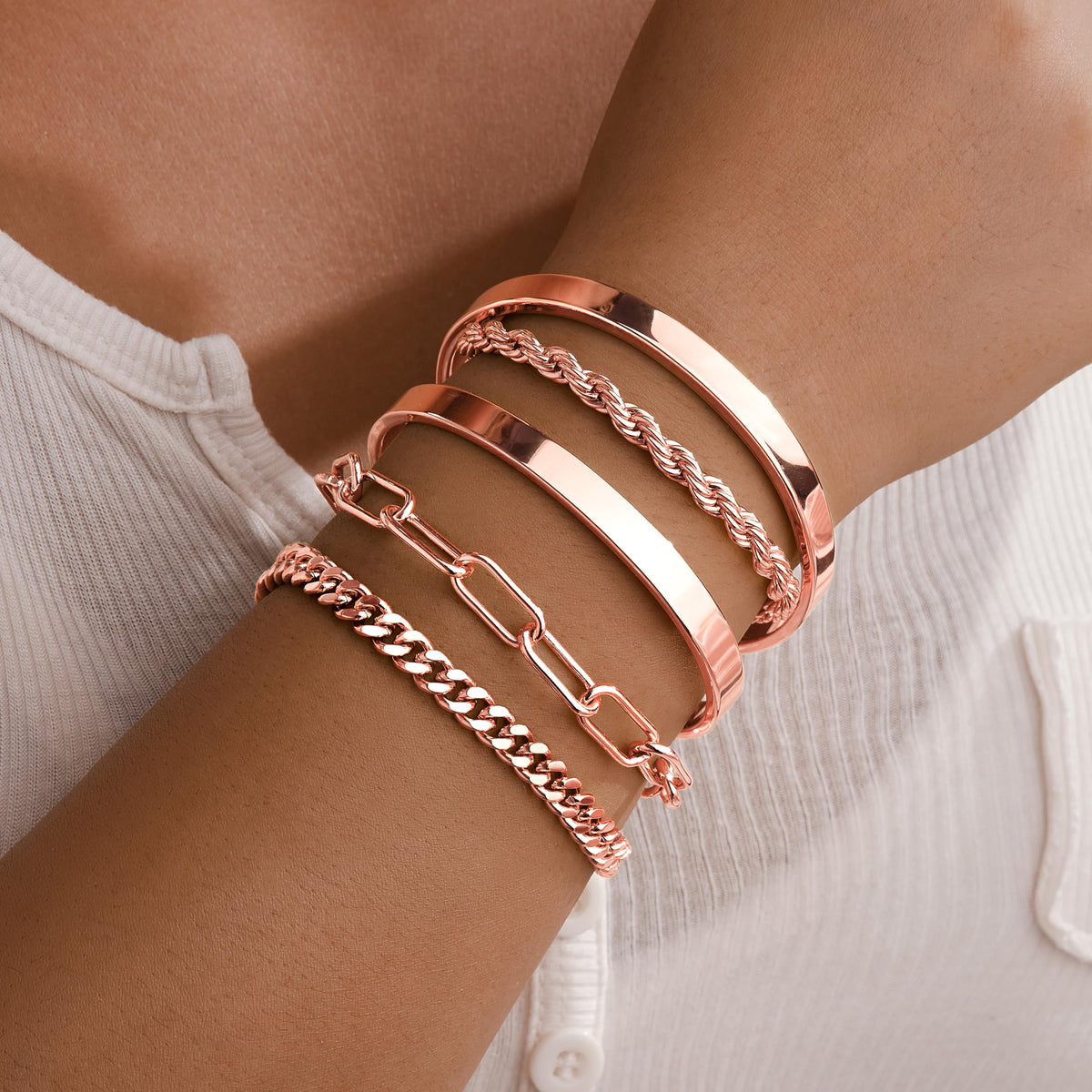 14K Gold Bracelet Set